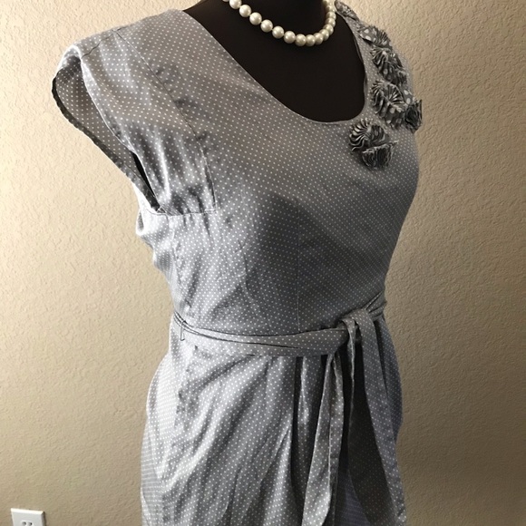 Anne Taylor LOFT Grey Dress Size 2 - Picture 3 of 6
